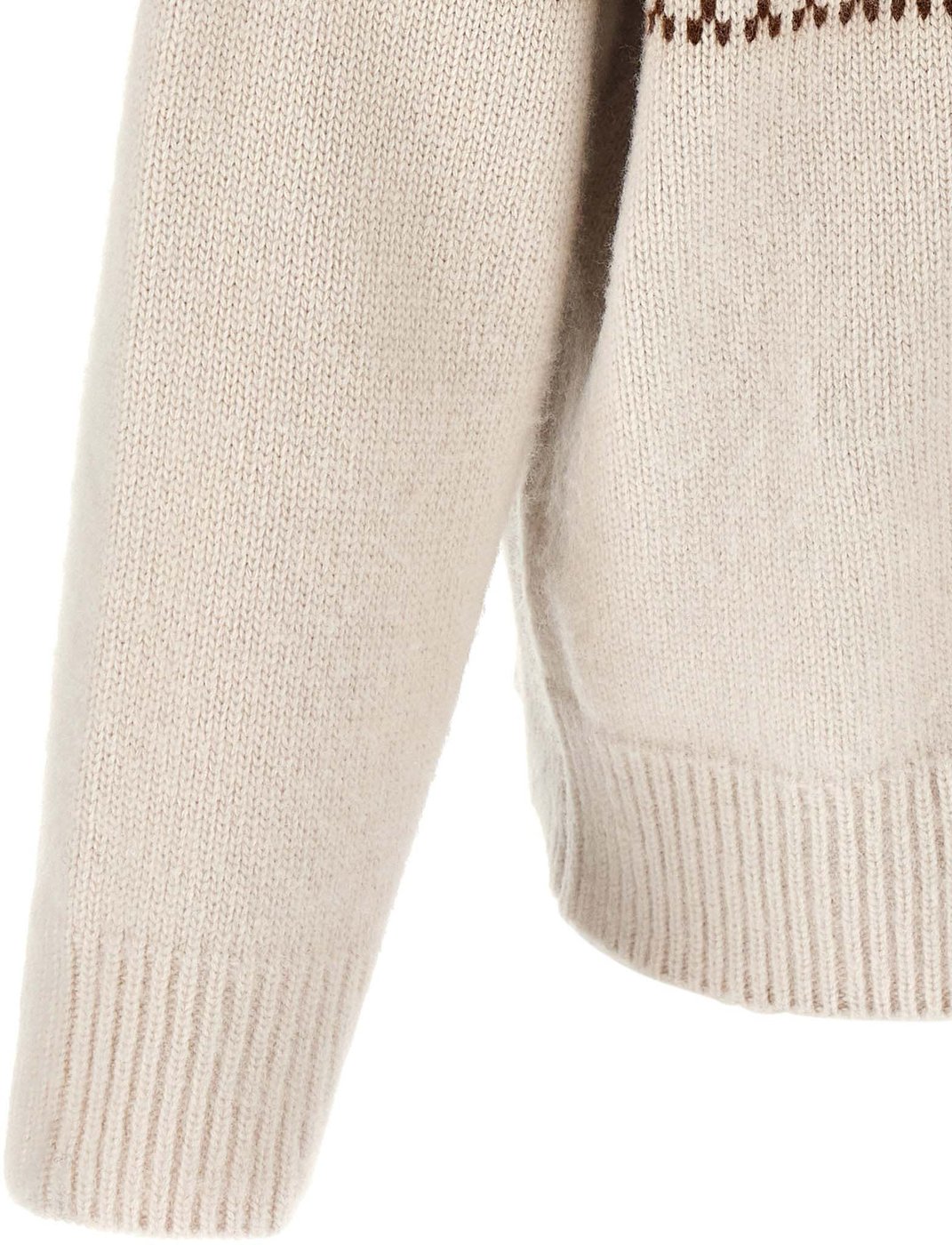 Kiton White Wool Cardigan