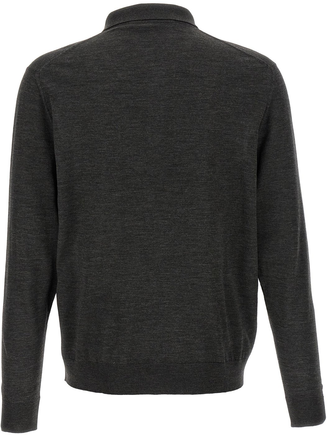 Kiton Gray Wool Polo Shirt