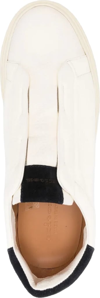 Kiton Leather Men's Sneakers White