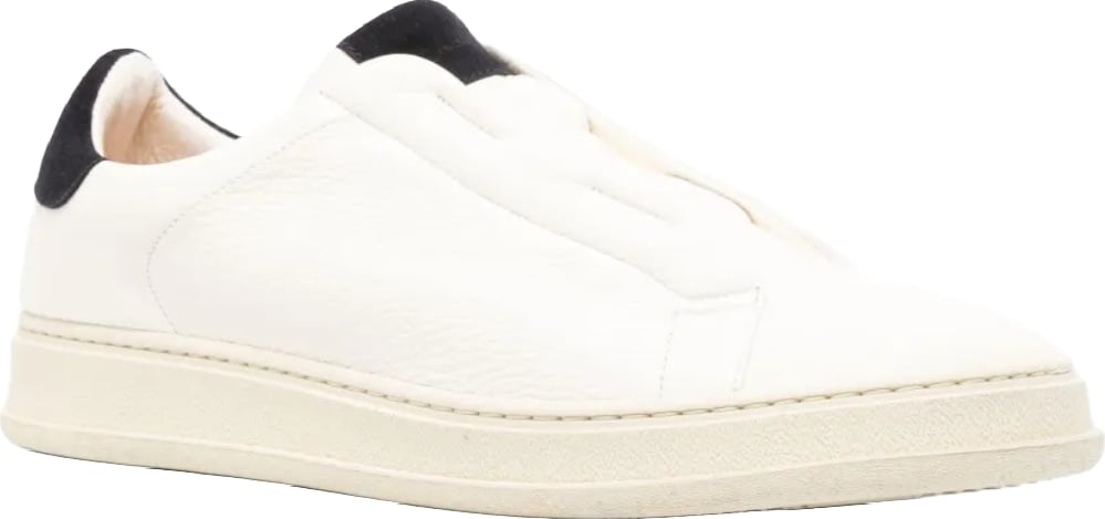 Kiton Leather Men's Sneakers White