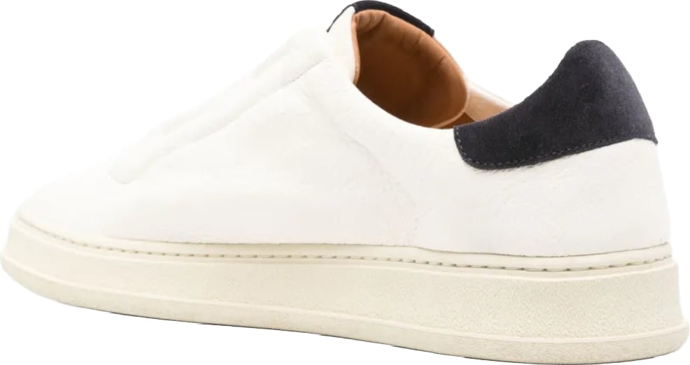 Kiton Leather Men's Sneakers White