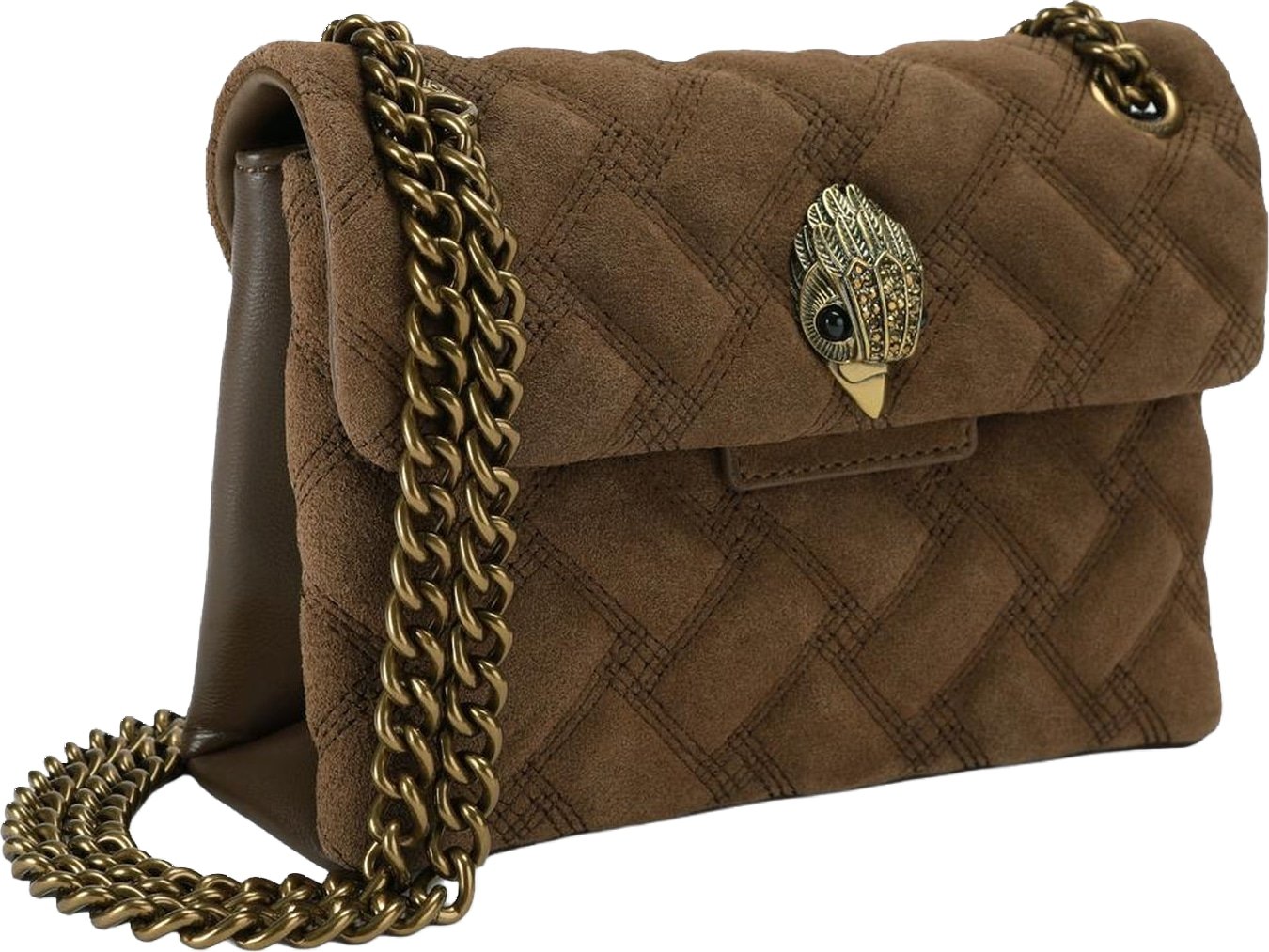Dames 690-Leather Mini Kensington-Brown-Suede/Leather Bruin