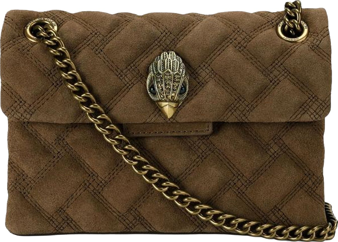 Dames 690-Leather Mini Kensington-Brown-Suede/Leather Bruin