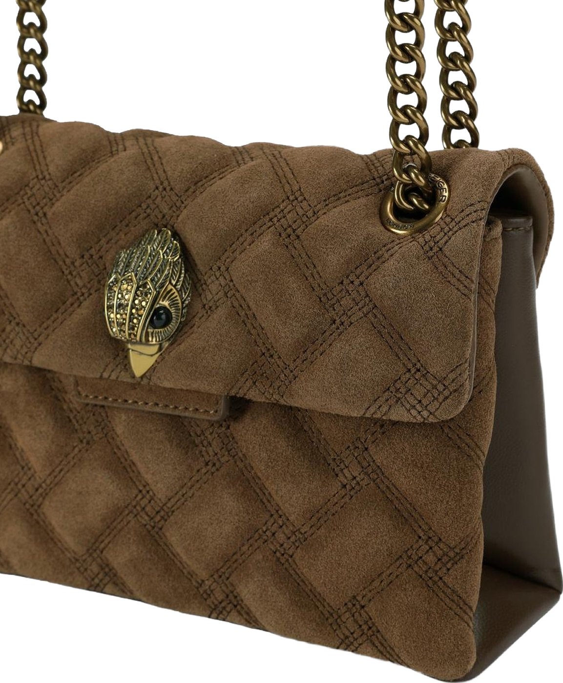 Dames 690-Leather Mini Kensington-Brown-Suede/Leather Bruin