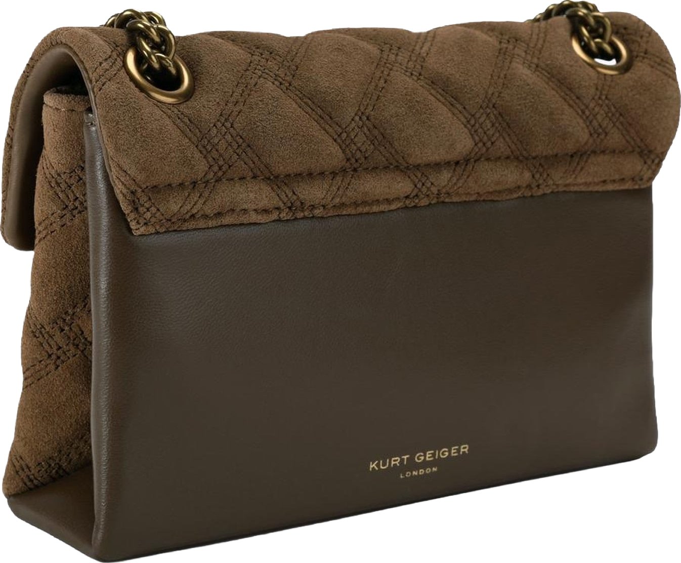 Dames 690-Leather Mini Kensington-Brown-Suede/Leather Bruin