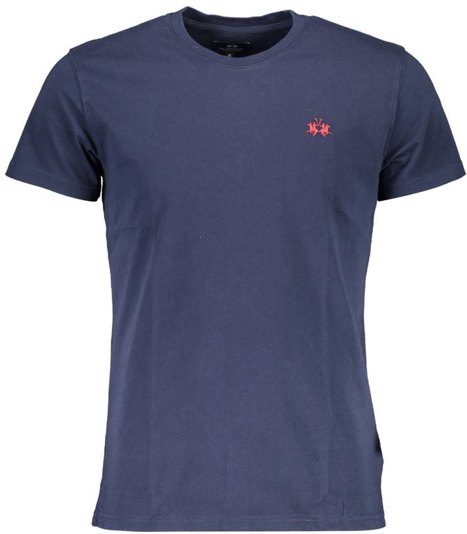 La Martina Blue Cotton Men T-Shirt