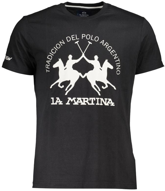La Martina Black Cotton Men's T-Shirt
