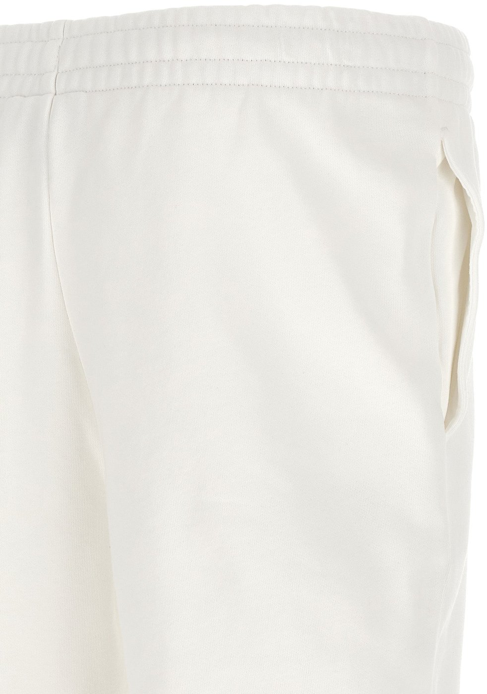 Lacoste White Cotton Joggers (Workout Pants)