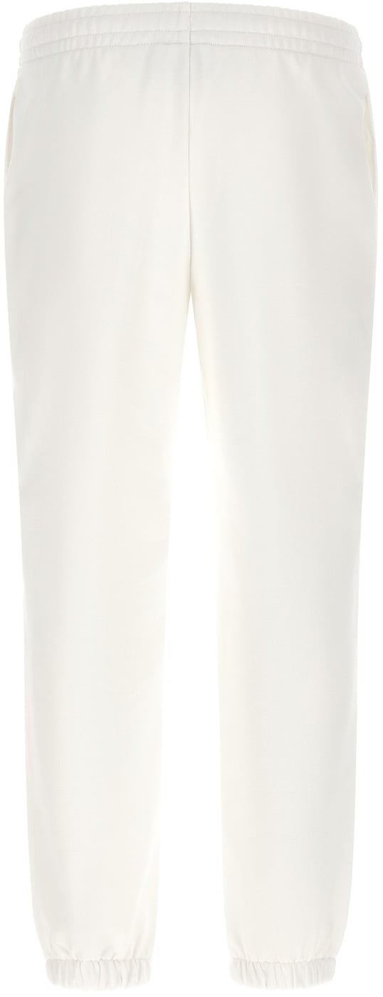 Lacoste White Cotton Joggers (Workout Pants)