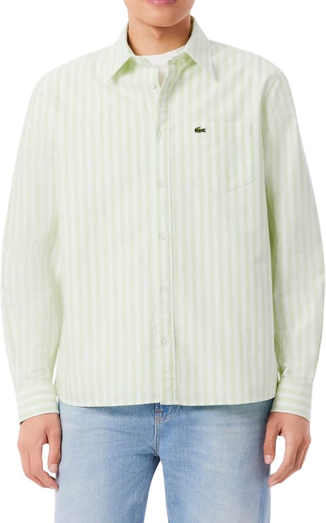 shirt streep wit groen