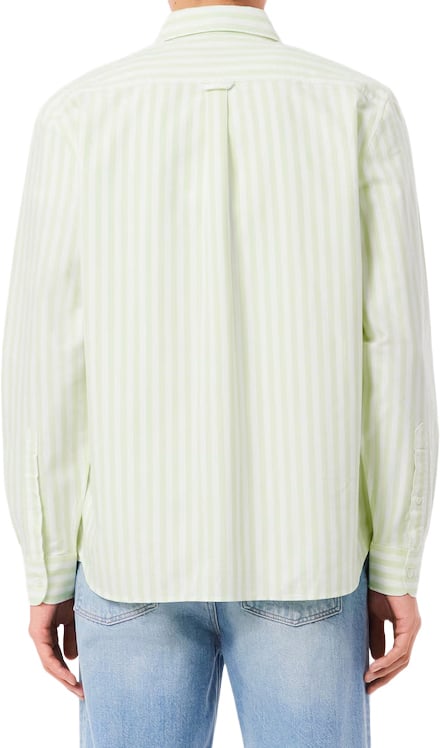 shirt streep wit groen