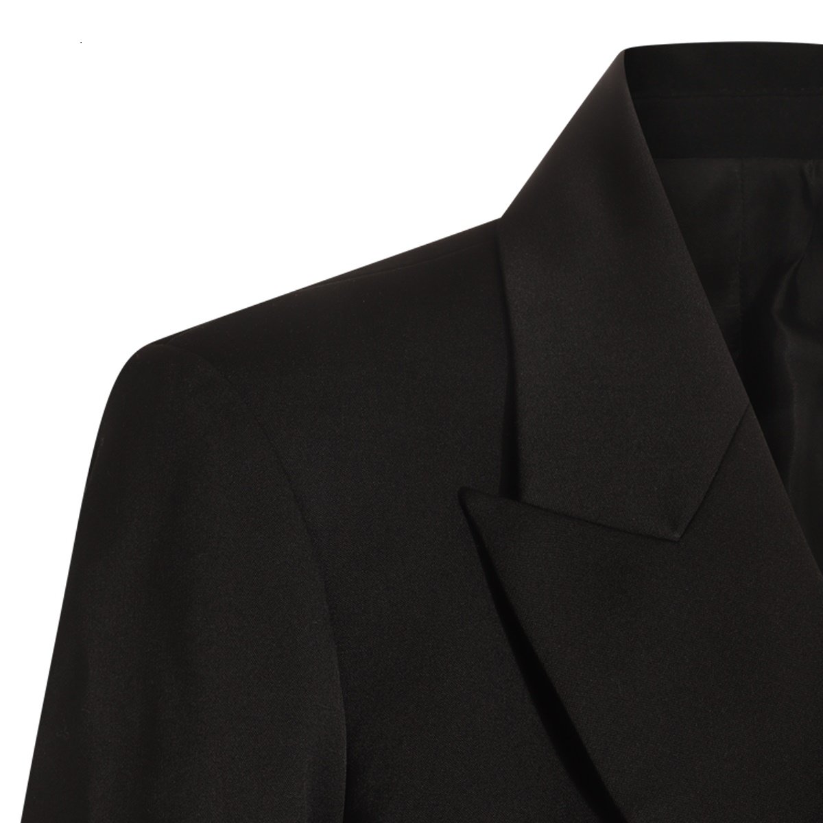 Black Wool Double Breasted Blazer