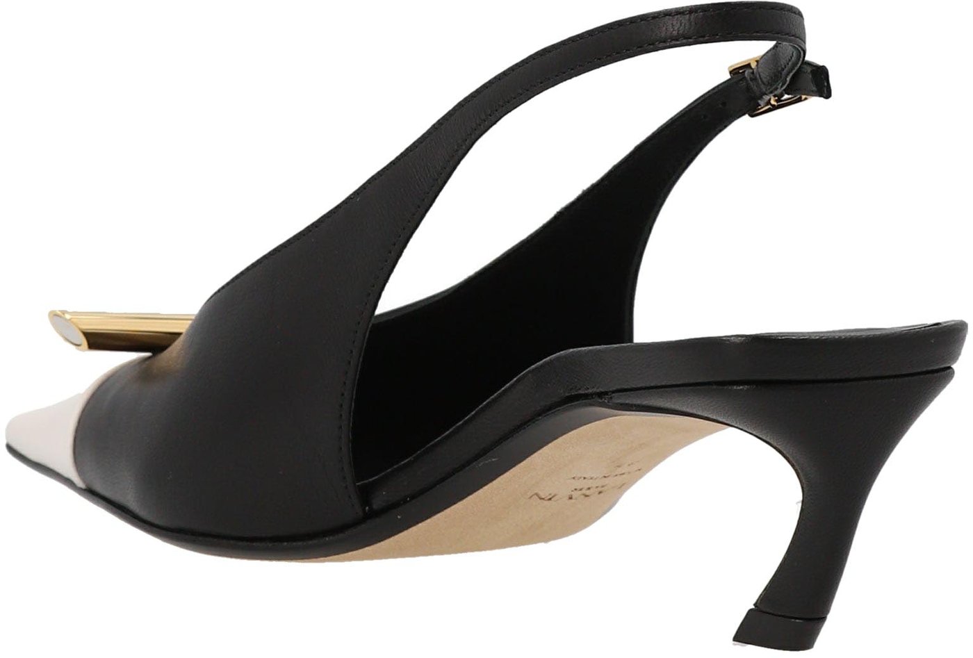 Lanvin Bicolor Goatskin Mid Heel Pumps