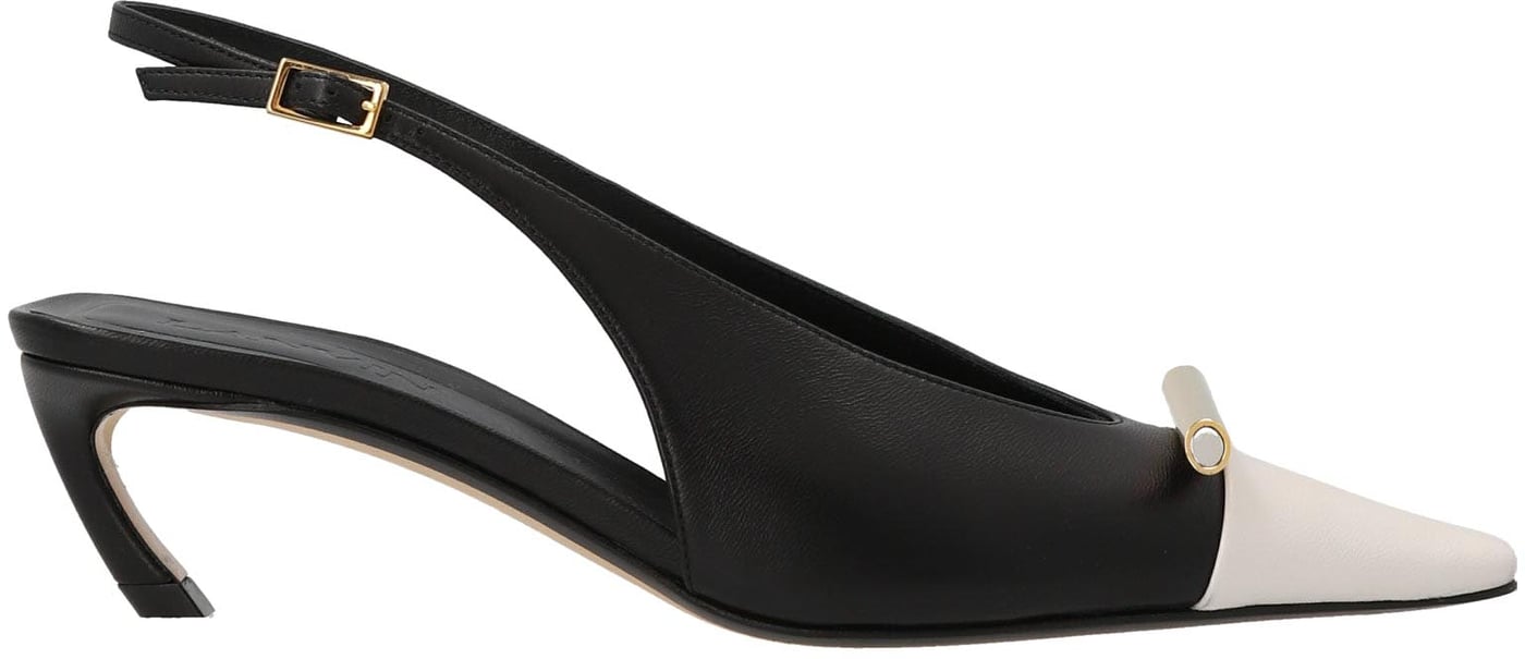 Lanvin Bicolor Goatskin Mid Heel Pumps