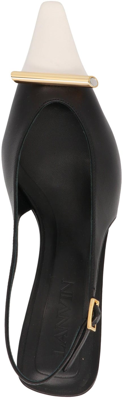 Lanvin Bicolor Goatskin Mid Heel Pumps