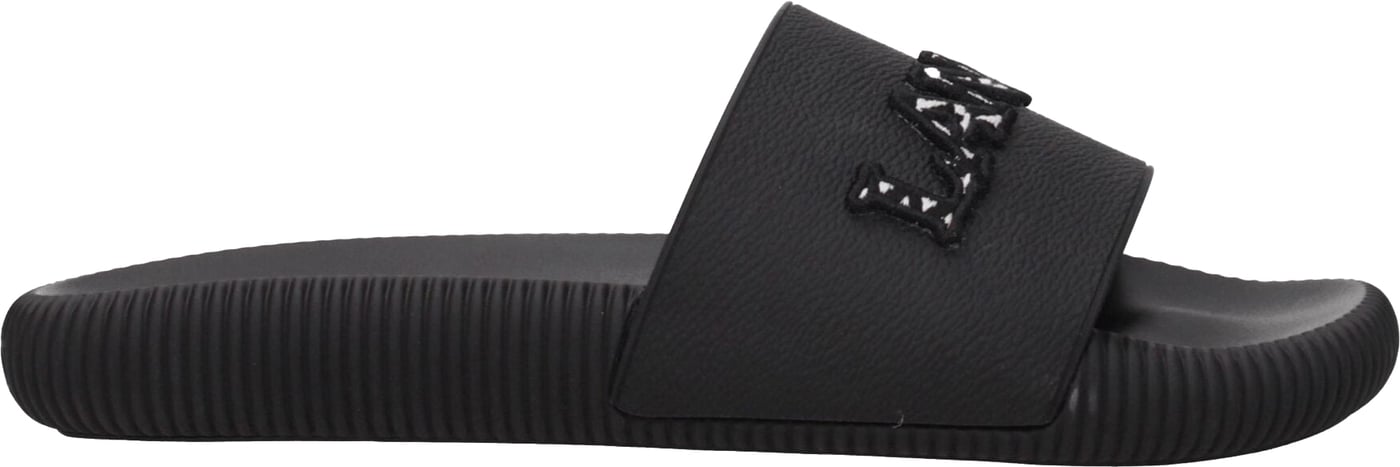 Lanvin Black Cotton Slippers