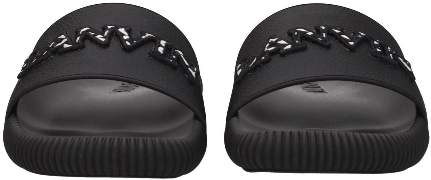 Lanvin Black Cotton Slippers