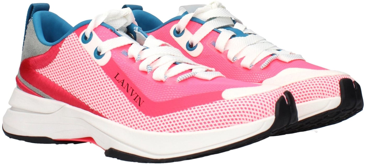 Lanvin Pink Fabric Athletic Sneakers
