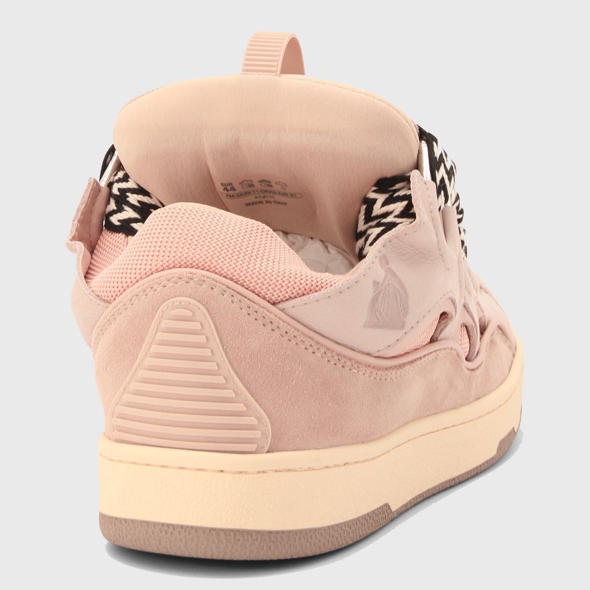 Soft Pink Sneakers with Suede Texture