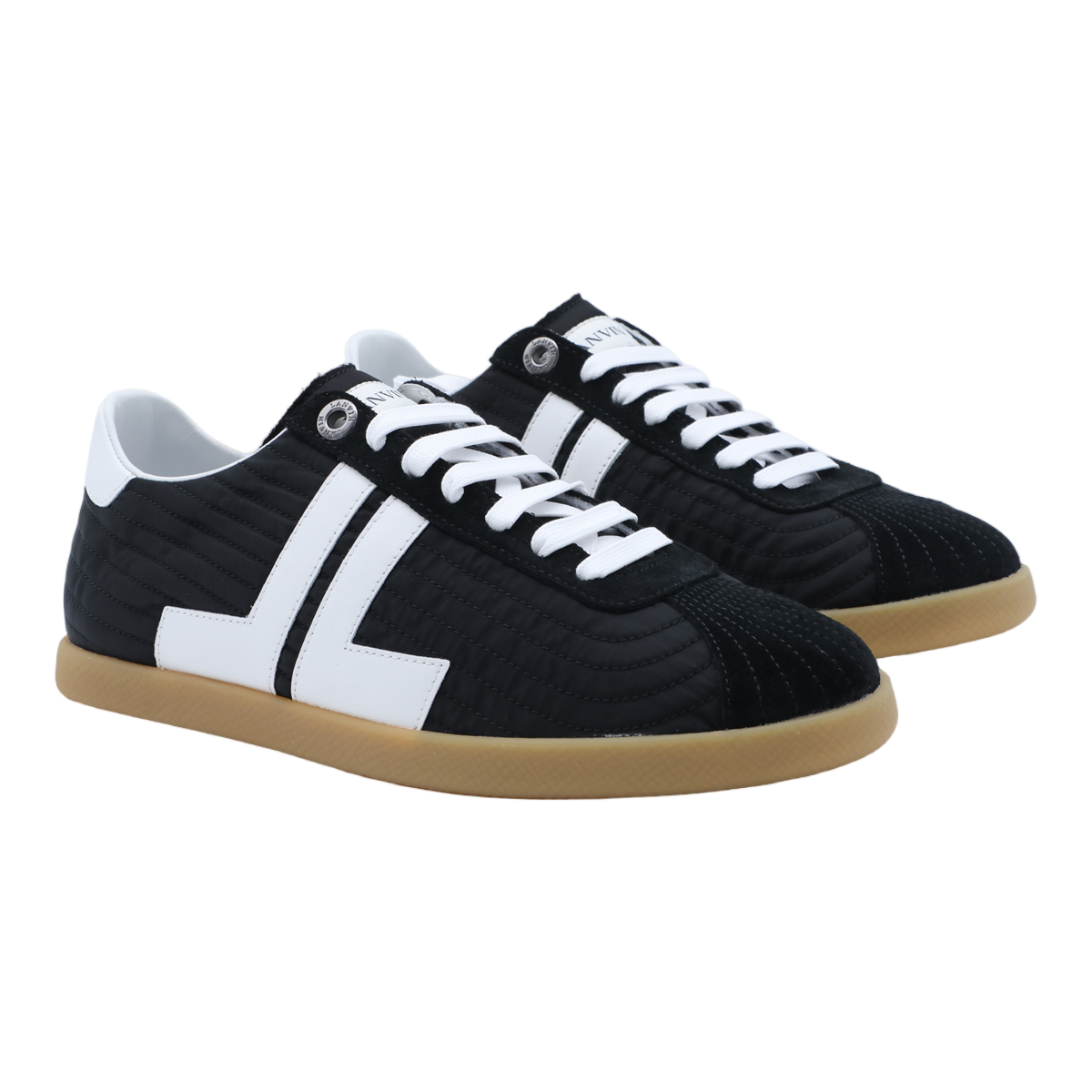 Quilted Black Sneakers With Distinctive 'Jl' Design