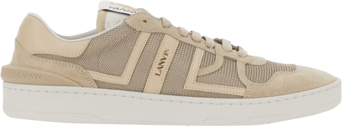 "Clay" Textured Low-Top Sneakers With Cushioned Sole