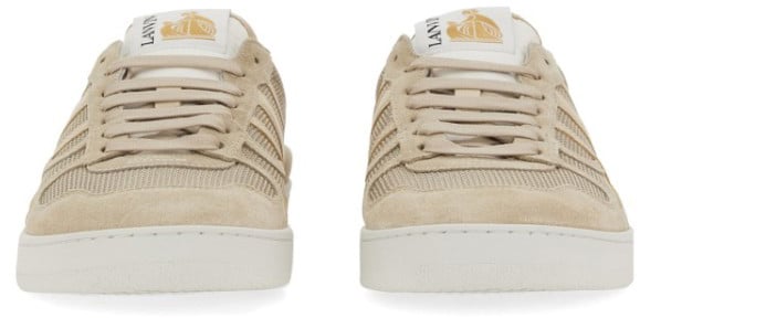 "Clay" Textured Low-Top Sneakers With Cushioned Sole