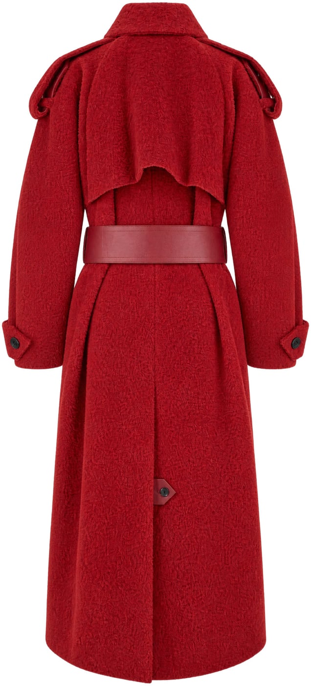 Lanvin Red alpaca blend coat