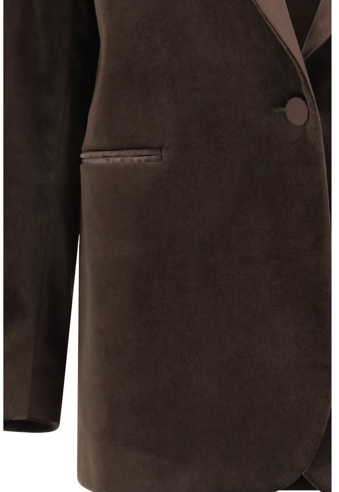 Lardini Brown Cotton Blazer