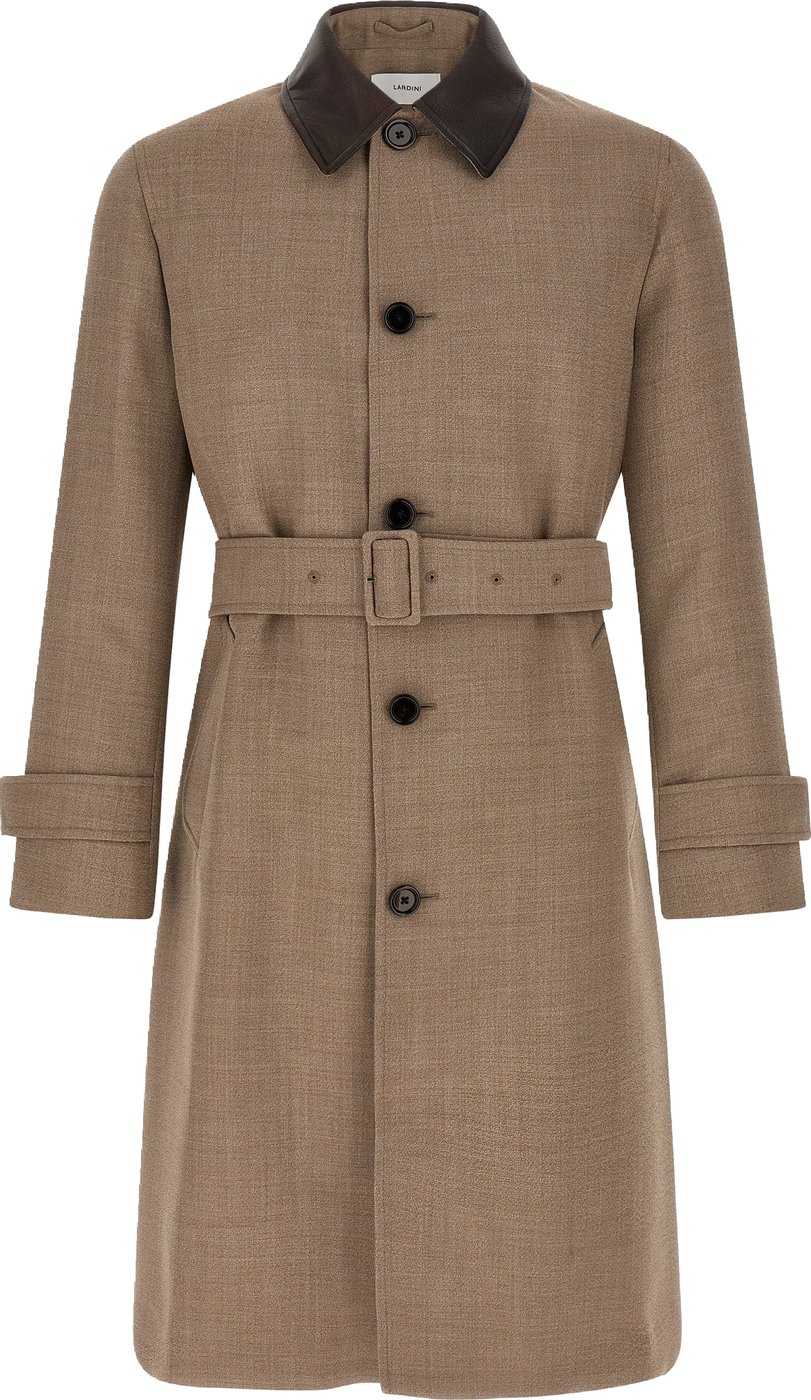 Lardini Beige Virgin Wool Coat