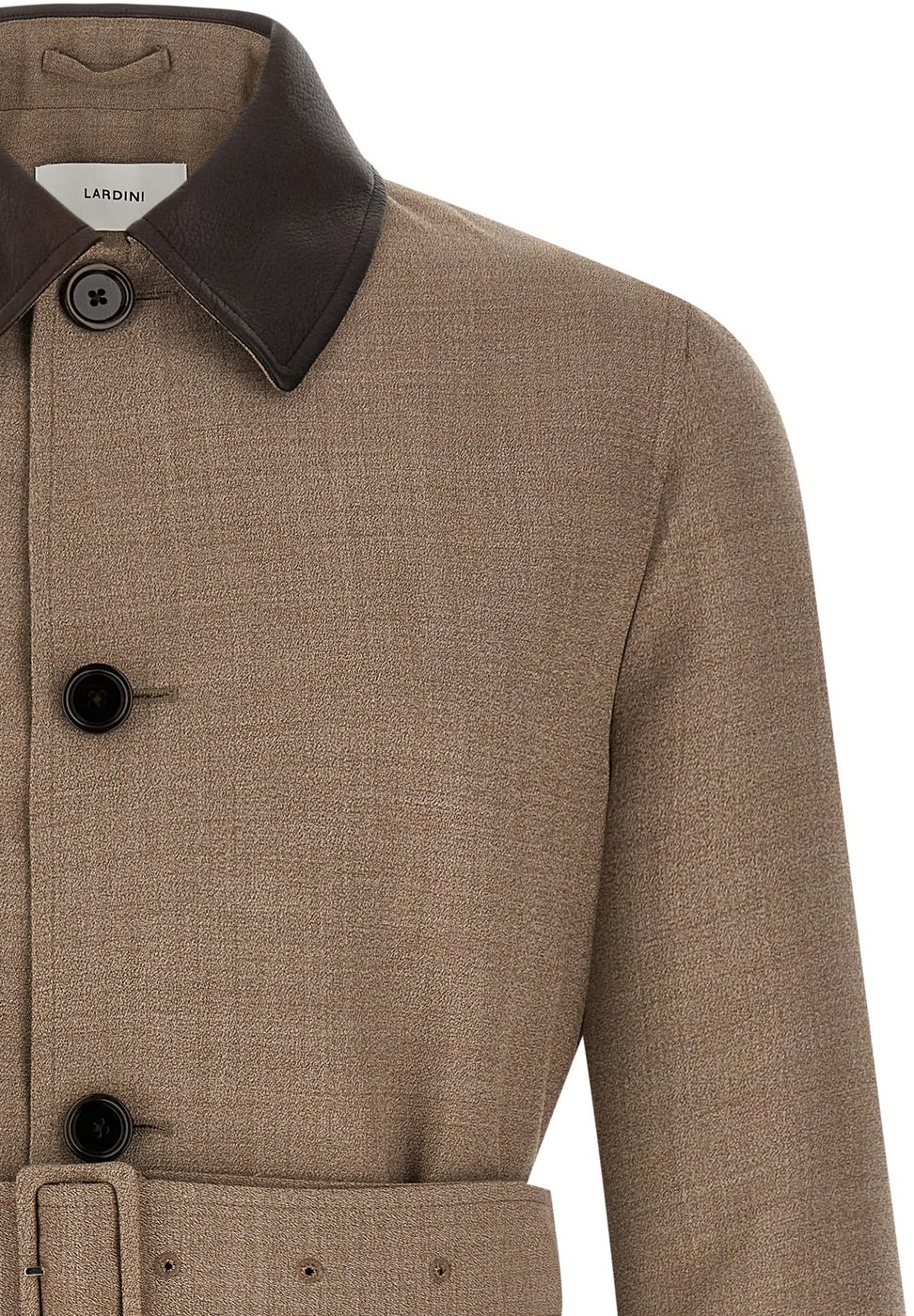 Lardini Beige Virgin Wool Coat