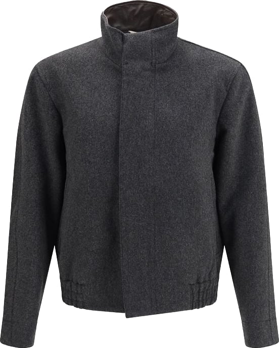 Lardini Gray Wool Oves Aries Bomber