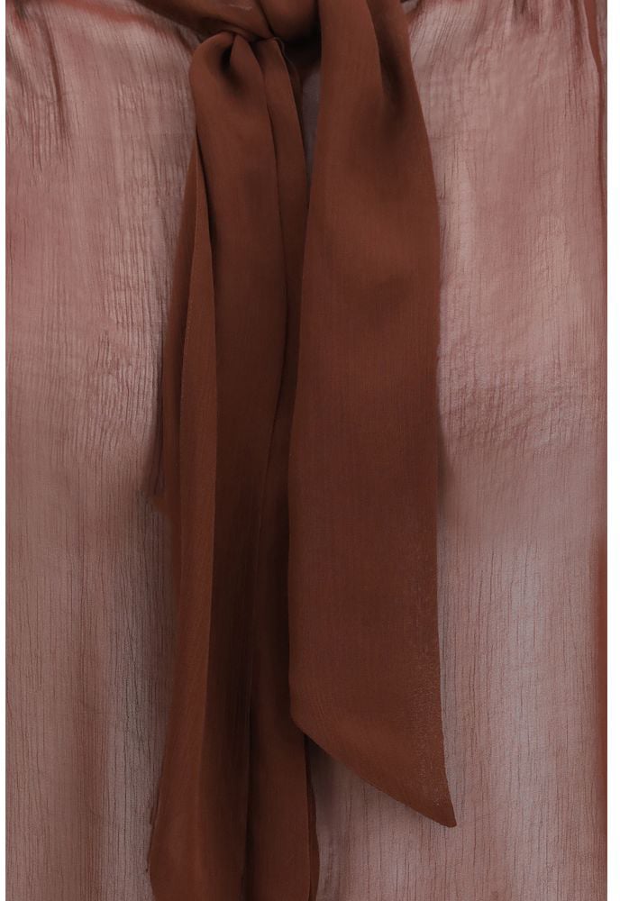 Lardini Brown Viscose Blouse
