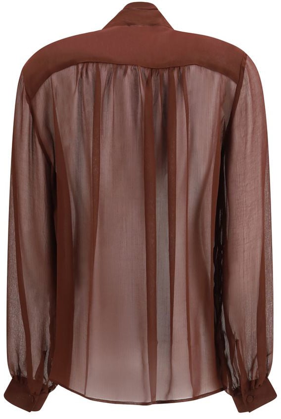 Lardini Brown Viscose Blouse