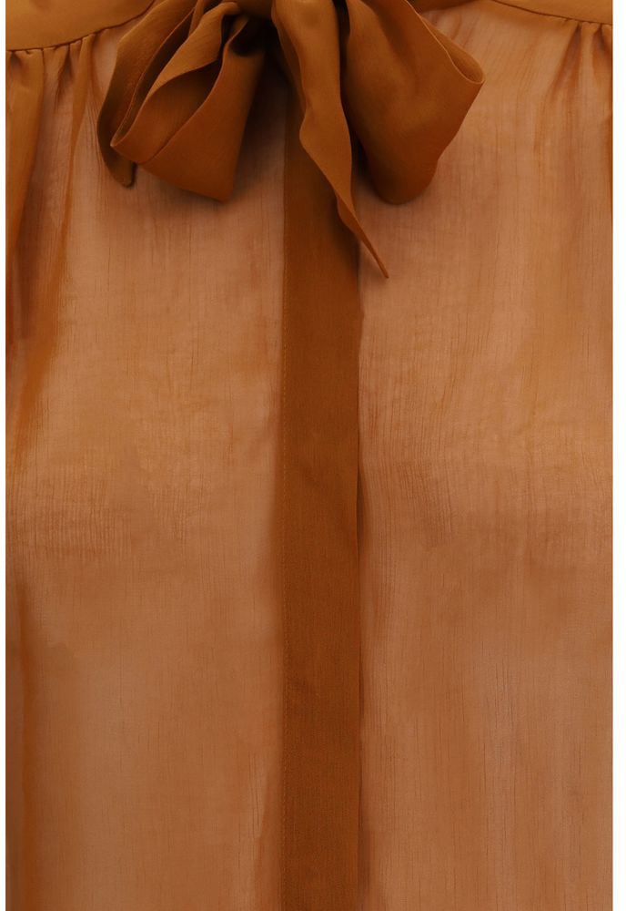 Lardini Brown Viscose Blouse