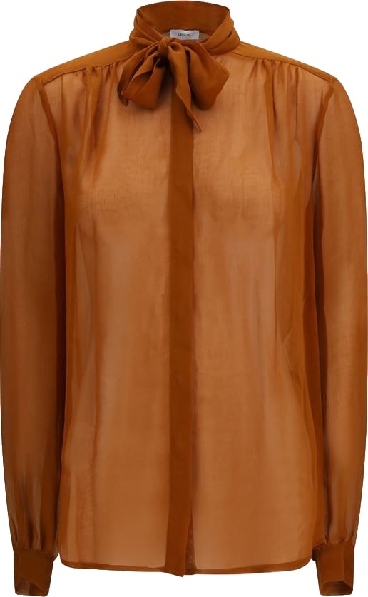 Lardini Brown Viscose Blouse