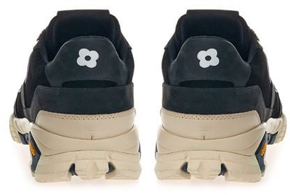 Lardini Black Suede Leather Athletic Sneakers