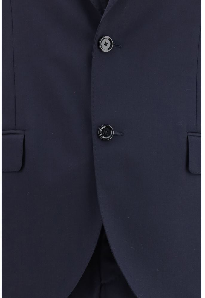 Lardini Blue Wool Two-Piece Suit