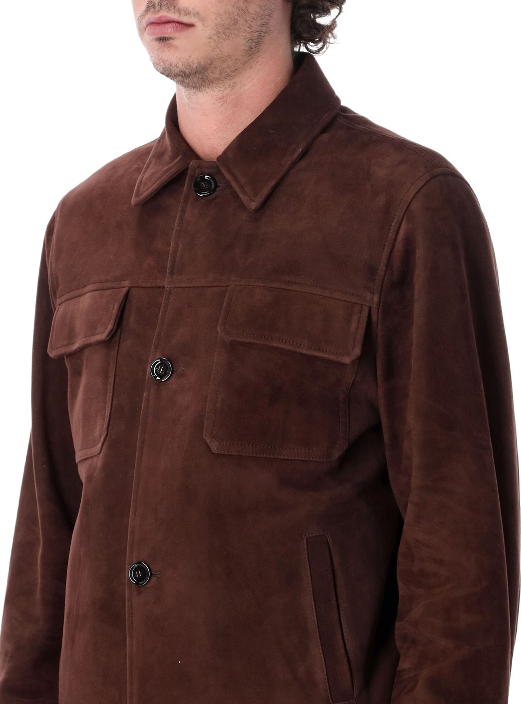 Suede Jkt Marrone