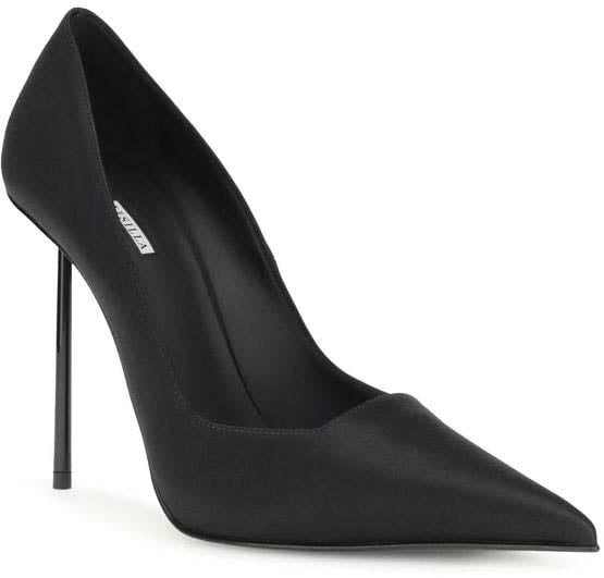 LE SILLA Black Calf Leather Bos Taurus High Heel Pumps