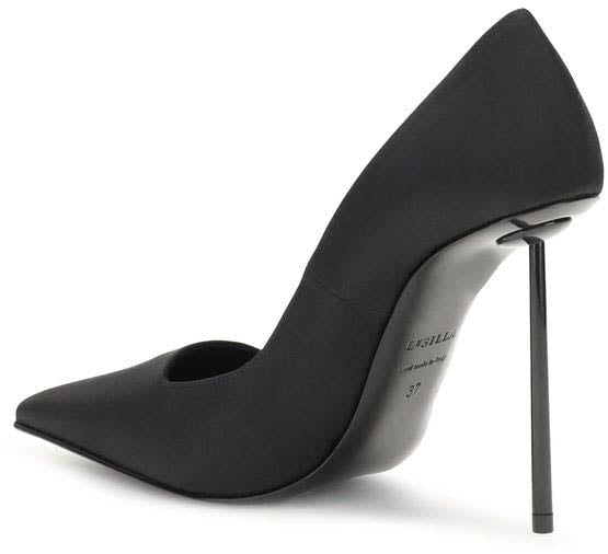 LE SILLA Black Calf Leather Bos Taurus High Heel Pumps