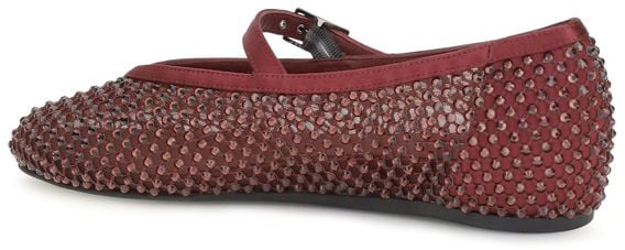LE SILLA Bordeaux Calf Leather Bos Taurus Ballet Flats