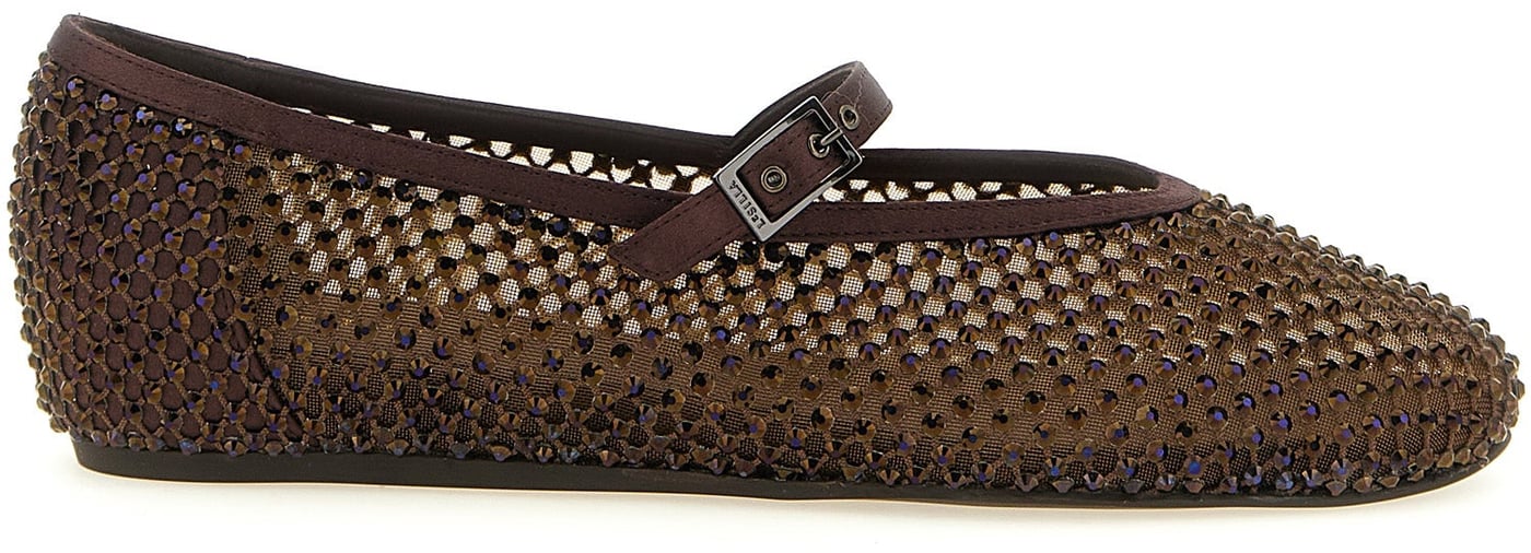 LE SILLA Brown Polyamide Ballet Flats