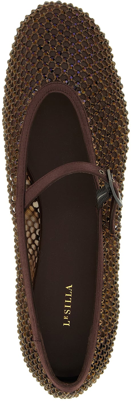 LE SILLA Brown Polyamide Ballet Flats