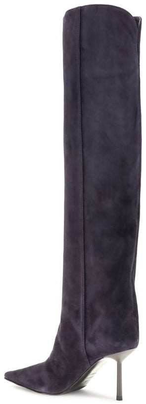 LE SILLA Blue Calf Leather Bos Taurus Over The Knee