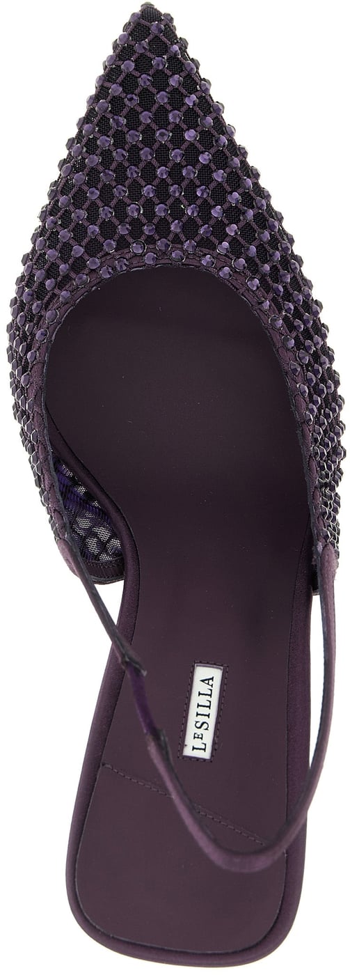 LE SILLA Purple Polyester High Heel Pumps