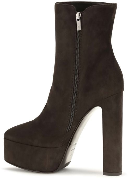 LE SILLA Brown Suede Leather Ankle Boots