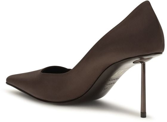LE SILLA Brown Calf Leather Bos Taurus High Heel Pumps