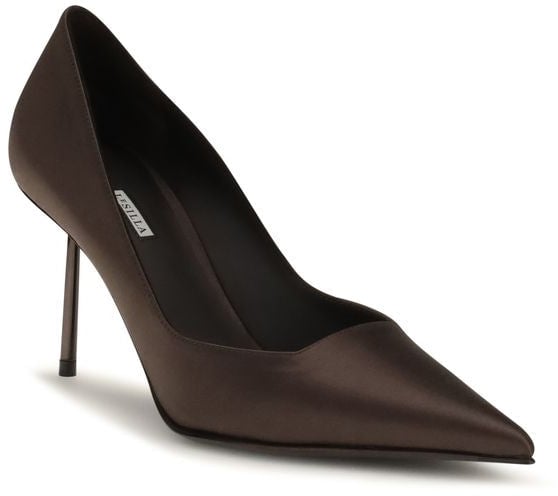 LE SILLA Brown Calf Leather Bos Taurus High Heel Pumps