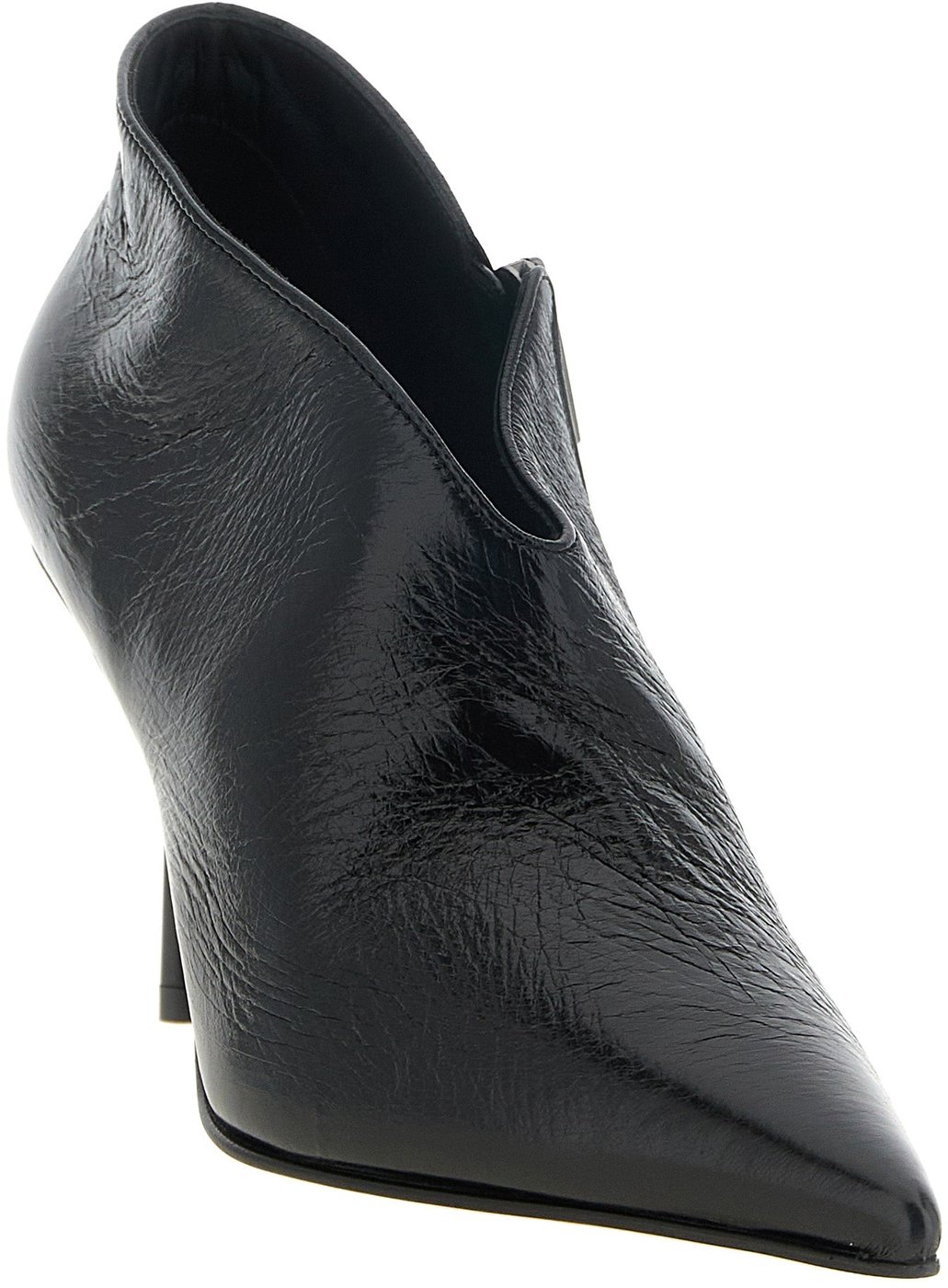 LE SILLA Black Nubuc Leather Ankle Boots