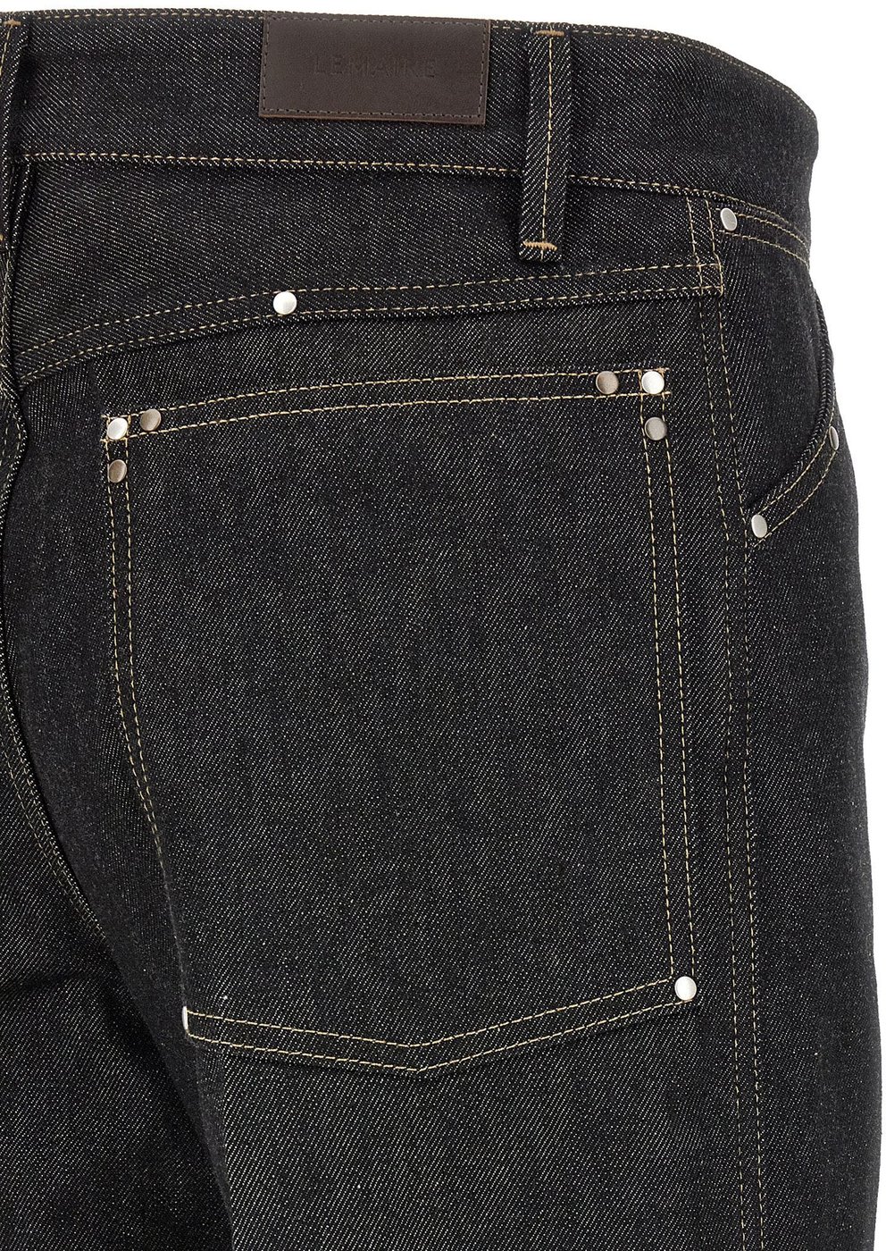 Lemaire Black Cotton Jeans Denim